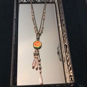 Necklace - Costume Pearl and Rose